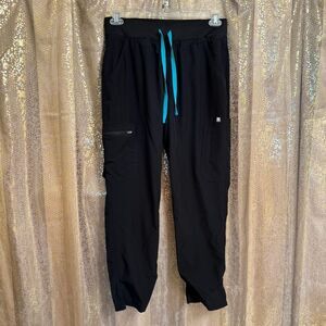 Figs Black Yola FREEx Lined Skinny Scrub Pants 2.0 Medium Petite